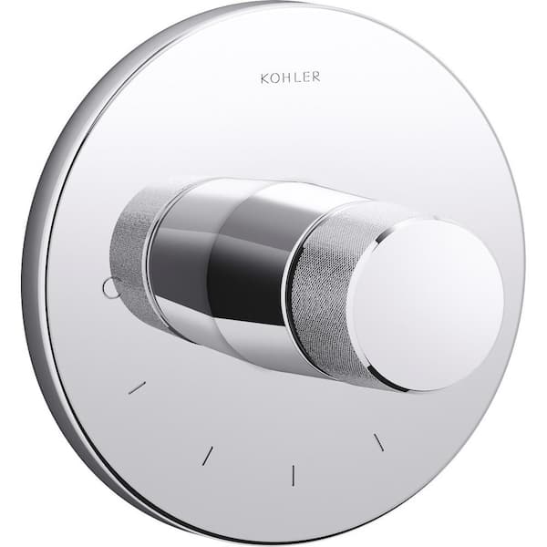KOHLER Components 1-Handle Thermostatic Valve Trim with Oyl Handle in Polished Chrome (Valve Not Included)