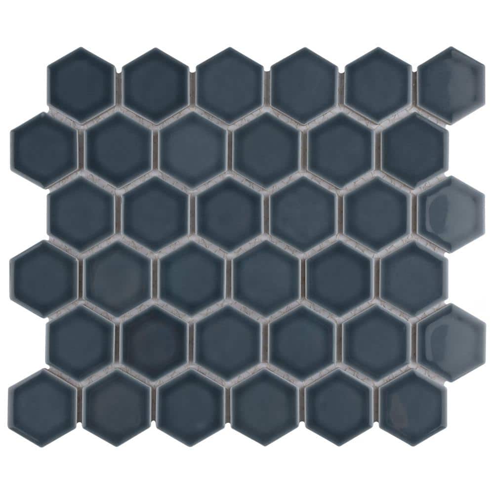 "Hudson Due 2"" Hex Imperial Grey 6 in. x 6 in. Porcelain Mosaic Take Home Tile Sample" price history on PriceWatchPro