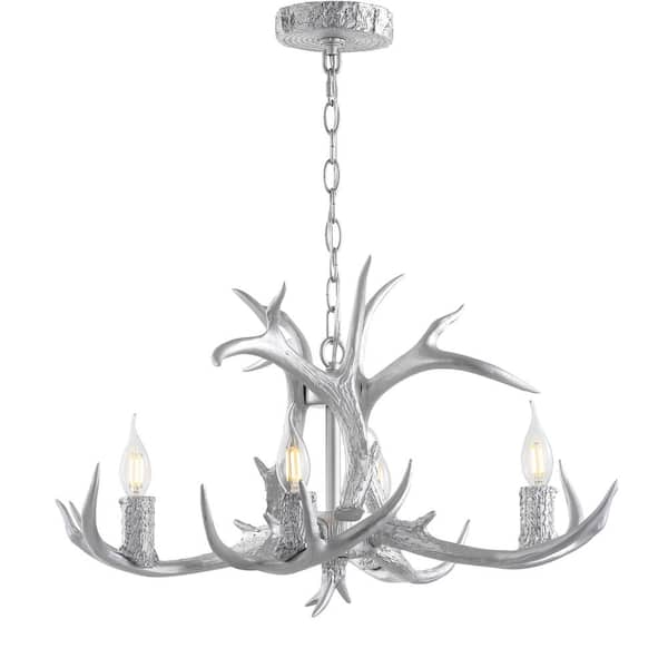 JONATHAN Y Eldora 26 in. Adjustable Resin Antler 4-Light