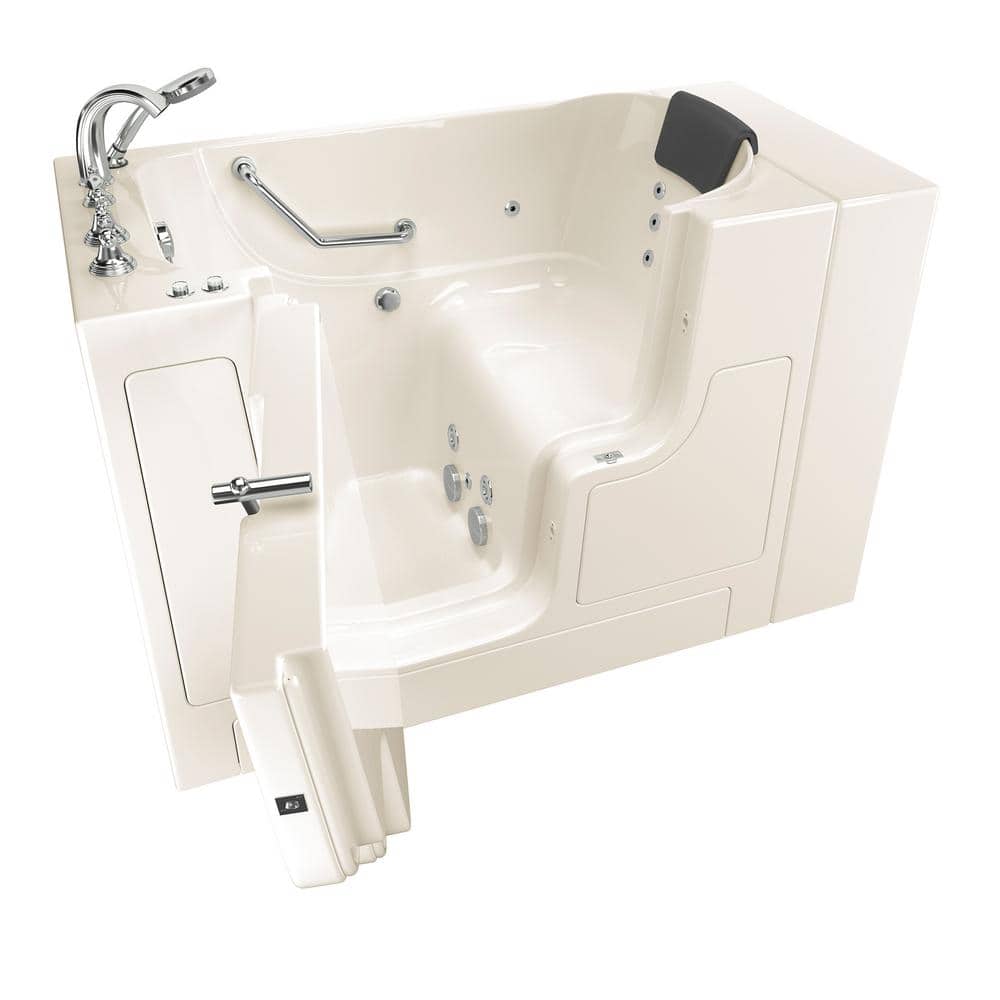 Gelcoat Premium 52 in. Left Hand Walk-In Whirlpool Bathtub in Linen price history on PriceWatchPro