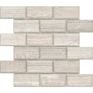 Marble Cream 12.01 in. x 12.01 in. Geometric Honed Limestone Mosaic Tile (0.985 sq. ft./Each)