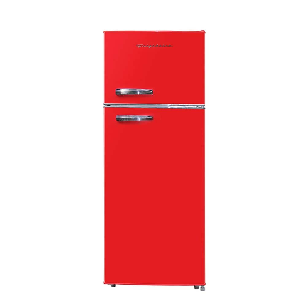 Frigidaire 21.5 in. Wide 7.5 cu.ft. Retro Mini Refrigerator in Red with Top Freezer