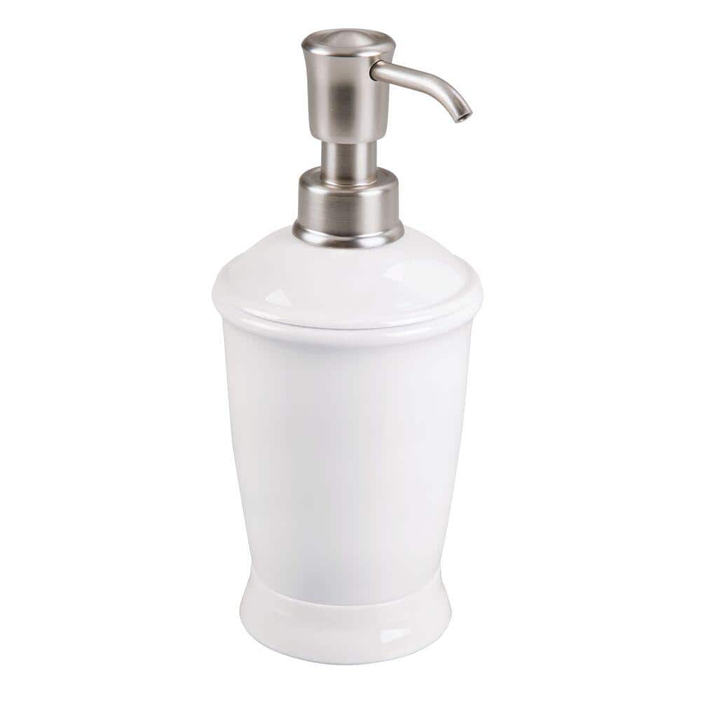 IDESIGN Franklin Solid Soap Pump 19864 The Home Depot   White Idesign Kitchen Soap Dispensers 19864 64 1000 