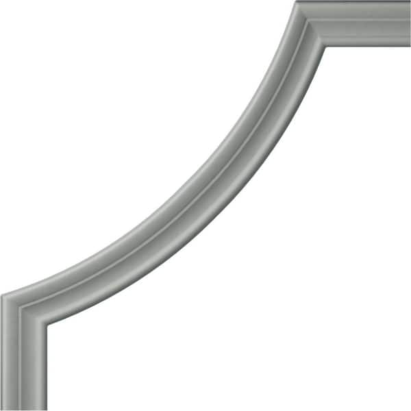 Ekena Millwork 12 in. x 5/8 in. x 12 in. Urethane Stockport Panel Moulding Corner (Matches Moulding PML01X00ST)