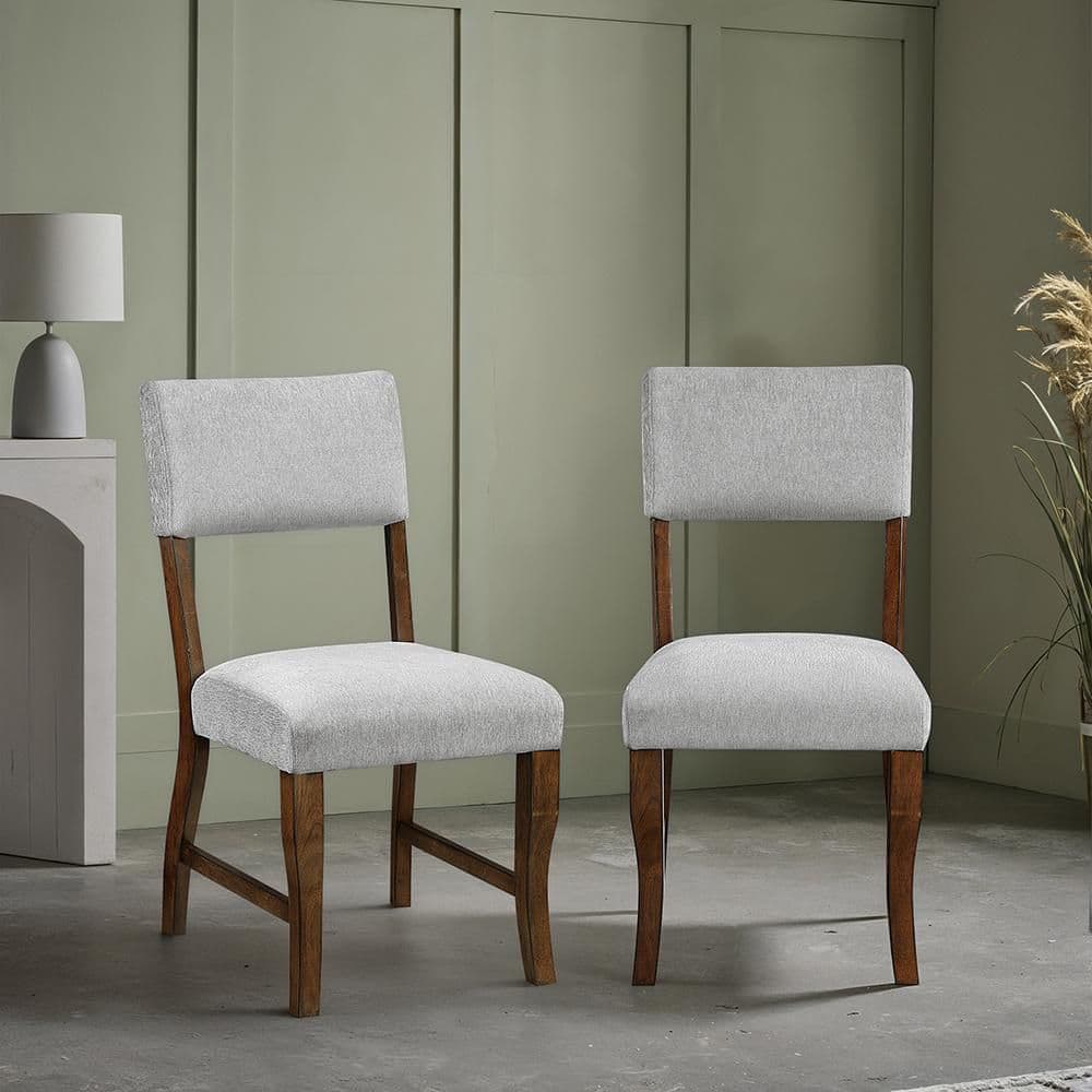 Raven Gray Chenille Upholstery Dining Room Side Chair (Set of 2) price history on PriceWatchPro