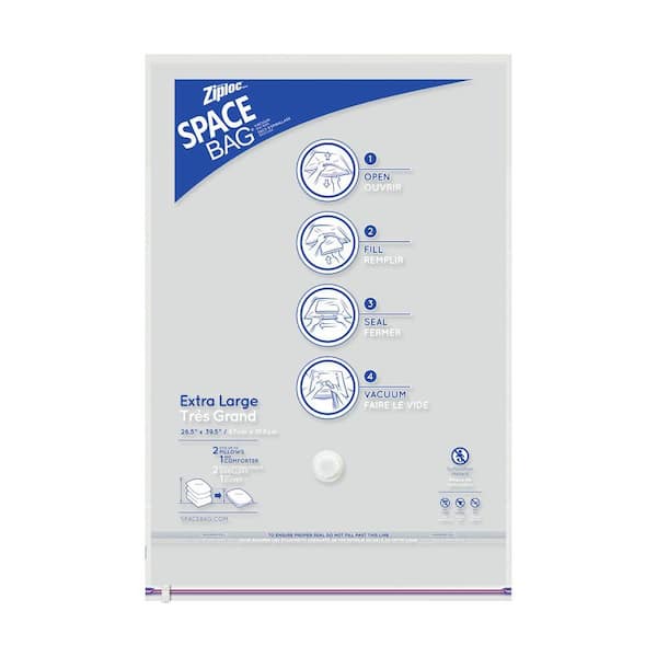 Ziploc Space Bags Reusable Vacuum Seal Combo Pack- 6 Piece Set