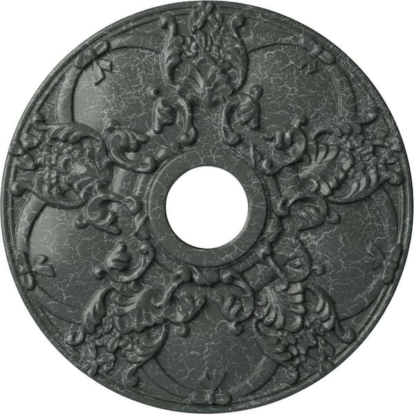Ekena Millwork 1-3/8" x 18" x 18" Polyurethane Norwich Ceiling Medallion, Athenian Green Crackle