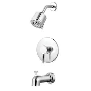 Casmir Single-Handle 6-Settings Wall Mount Pressure Balanced Tub and Shower Faucet in Polished Chrome (Valve Included)