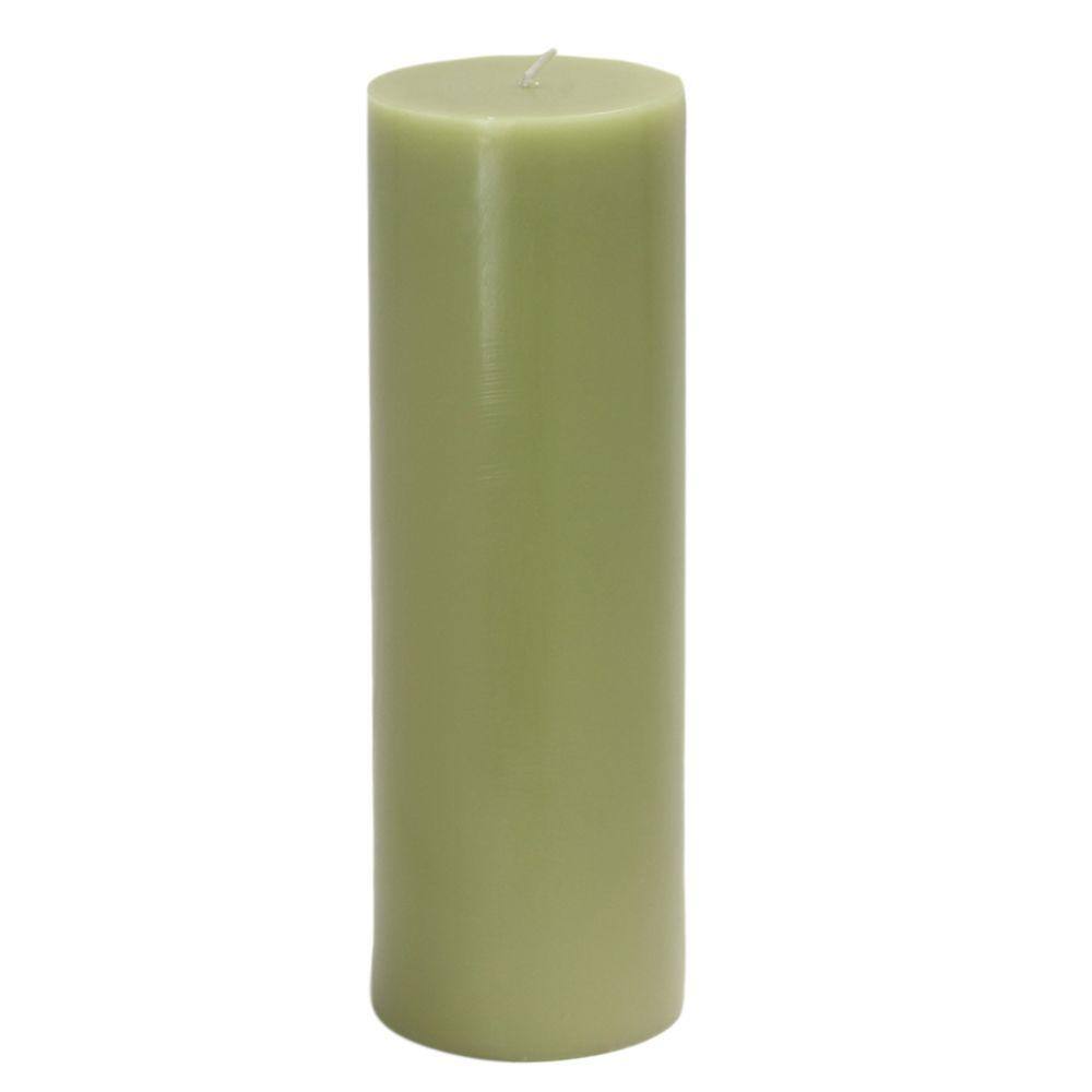 UPC 685024160093 product image for Zest Candle 3 in. x 9 in. Sage Green Pillar Candles Bulk (12-Case) | upcitemdb.com