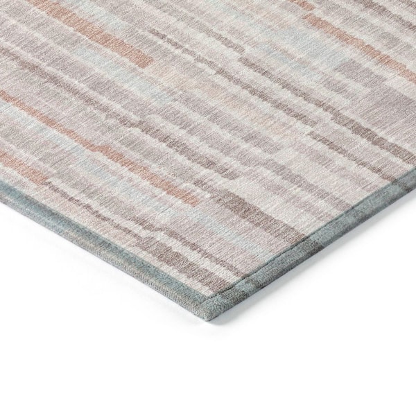 Chantille Machine Washable Indoor/Outdoor Abstract ACN2102 Coral 1 ft. 8 in. x 2 ft. 6 in. Accent Rug