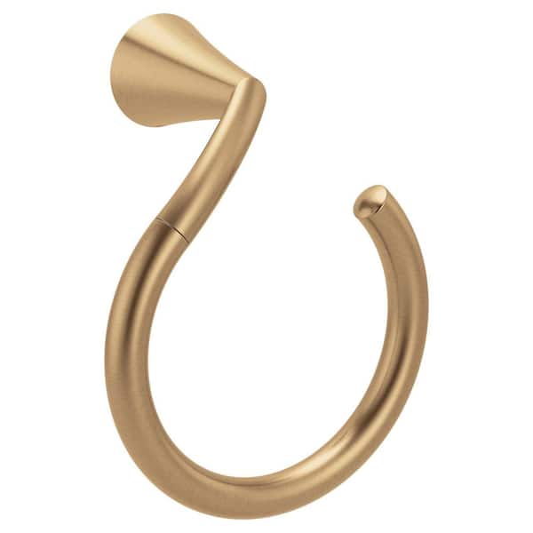 Glyde Wall Mounted Towel Ring in Bronzed Gold