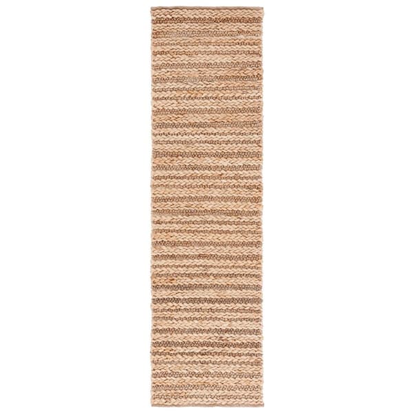 Natural Fiber 2 ft. x 8 ft. Natural Solid Color Runner Rug