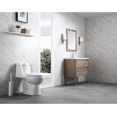 Fenwick 1-Piece 1.6 GPF/1.1 GPF Dual Flush Elongated Toilet in White