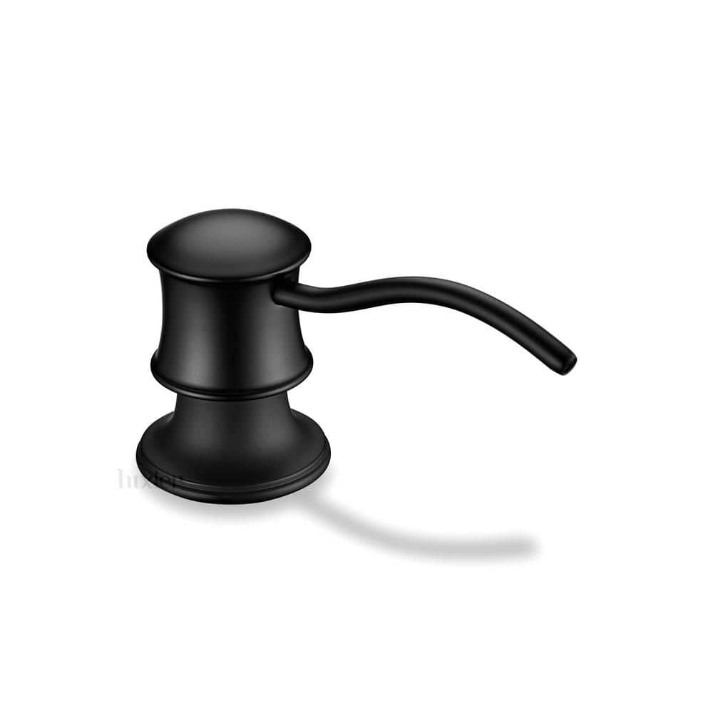 Matte Black Brass Kitchen Soap and Lotion Dispenser