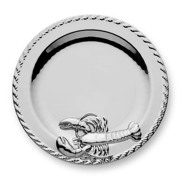 Certified International 13 in. Silver Plated Lobster Porcelain Platter