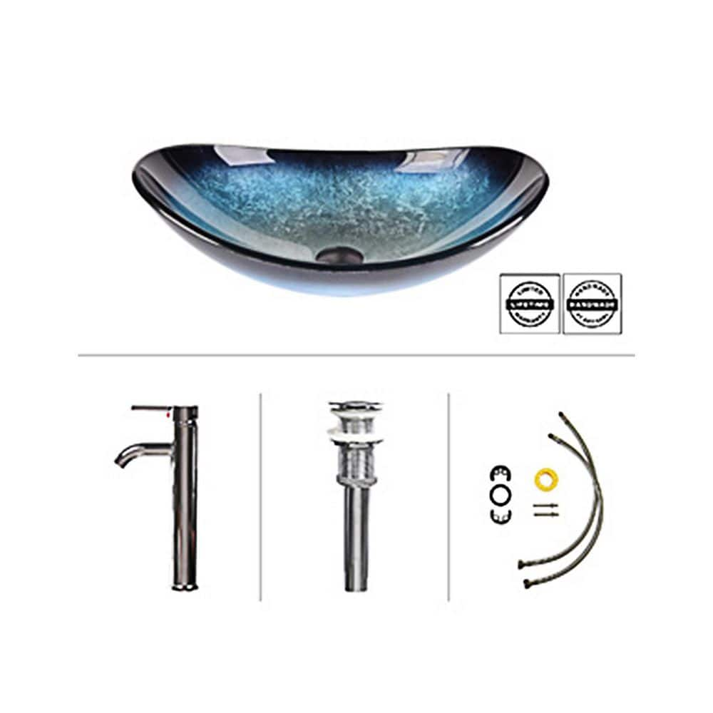 Bathroom tempered high quality Frosted Glass Vessel Sink To bring an elegant touch to your b