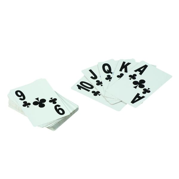 Unbranded Large Print Playing Cards in White