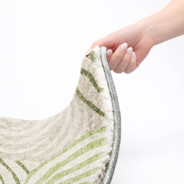 Dream Shag Premium Machine Washable Abstract ADS765 Green 5 ft. x 7 ft. 6 in. Area Rug