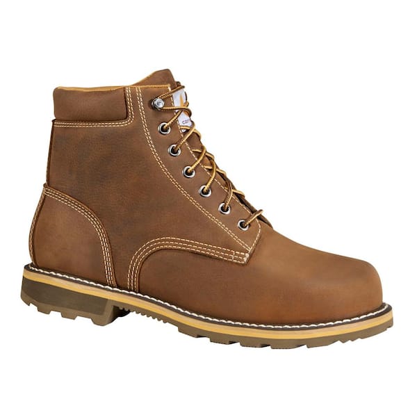 Carhartt Men's Traditional Waterproof 6'' Work Boots - Soft Toe - Brown Size 9.5(M)