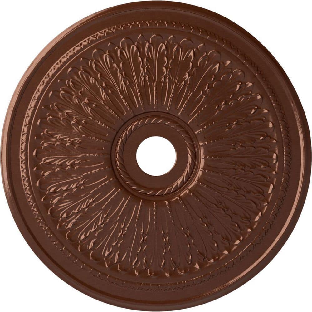 1 in. x 29-1/8 in. x 29-1/8 in. Polyurethane Oakleaf Ceiling Medallion, Copper Penny price history on PriceWatchPro