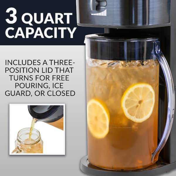 Starfrit 10-Cup Yellow Iced Tea and Coffee Maker with Glass