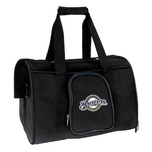 MLB Milwaukee Brewers Pet Carrier Premium 16 in. Bag in Navy