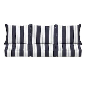 25 in. x 25 in. Sunbrella Deep Seating Indoor/Outdoor Couch Pillow and Cushion Set in Relate Harbor