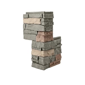 Stacked Stone Stratford 24 in. x 12 in. Faux Stone Siding Outside Corner Panel