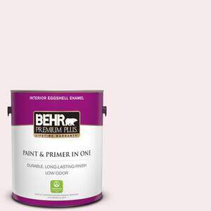 Behr Premium Plus 1 Gal Rd W08 Pink Mirage Eggshell Enamel Low Odor Interior Paint And Primer In One 205001 The Home Depot