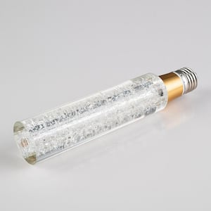 5-Watt Equivalent Icicle Cylinder Shaped E26/27 Crystal LED Light Bulb in Warm White (1-Pack)