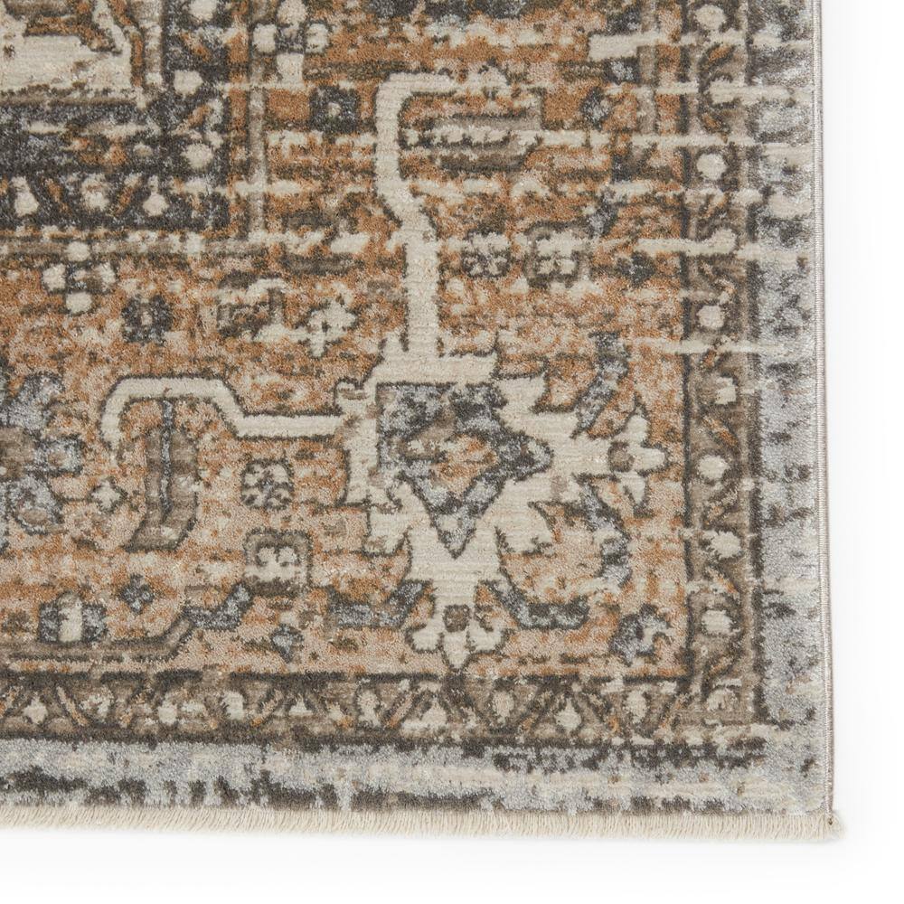 En Blanc Vintage-Inspired Medallion 9'x13' Gray Area Rug