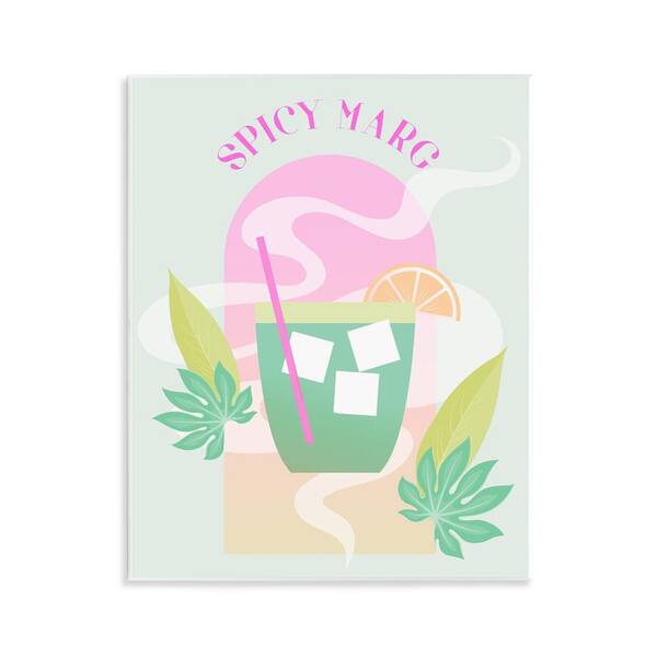 Stupell Industries Spicy Marg Cocktail by Daphne Polselli Unframed Food Graphic Art Print 14 in. x 11 in.