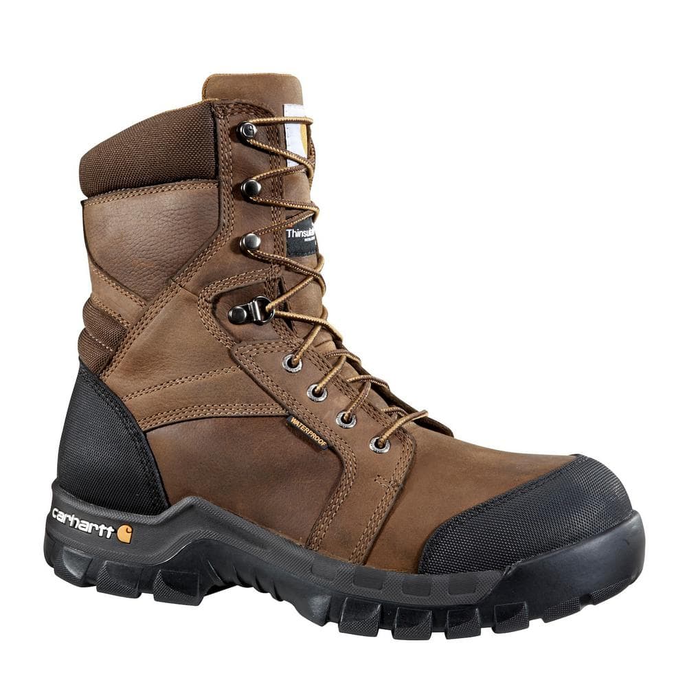 Reviews for Carhartt Men s Rugged Flex Waterproof 8 Work Boots Composite Toe Brown Size 15 W Pg 2 The Home Depot