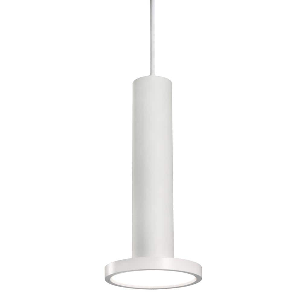 AFX Luna 60-Watt Integrated LED White Pendant With White Acrylic