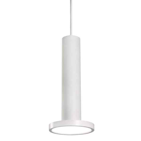 AFX Luna 60-Watt Integrated LED White Pendant With White Acrylic Shade