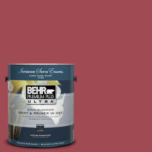 BEHR Premium Plus Ultra 1-Gal. #UL100-11 Powder Room Interior Satin Enamel Paint-DISCONTINUED