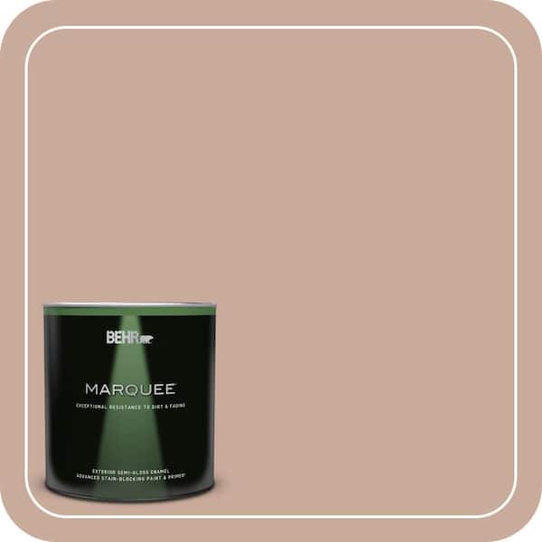 BEHR MARQUEE 1 qt. #ICC-97 Powdered Allspice Semi-Gloss Enamel Exterior Paint & Primer