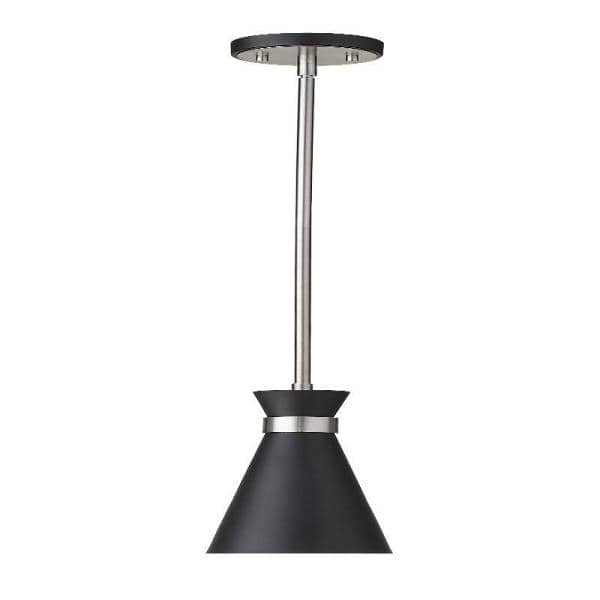 Soriano Hourglass Mini Pendant in Matte Black & Brushed Nickel
