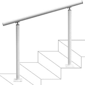 VEVOR 5 ft. Outdoor Stair Railing Fits 4-5 Steps Adjustable Angle Aluminum  Stair Handrails for Outdoor Steps, Black SNLZSLZYGL5FT1GTPV0 - The Home  Depot