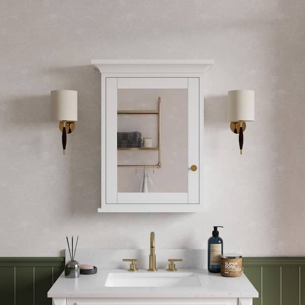 24 in. W x 30 in. H Rectangular Surface Mount Soild Wood Medicine Cabinet with Mirror, Blum Soft-close Hinges, Assembled