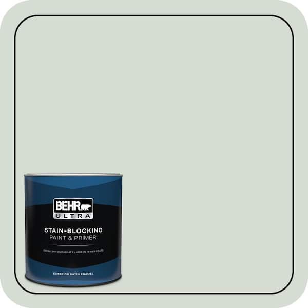 BEHR ULTRA 1 qt. #ICC-95 Soothing Celadon Satin Enamel Exterior Paint & Primer