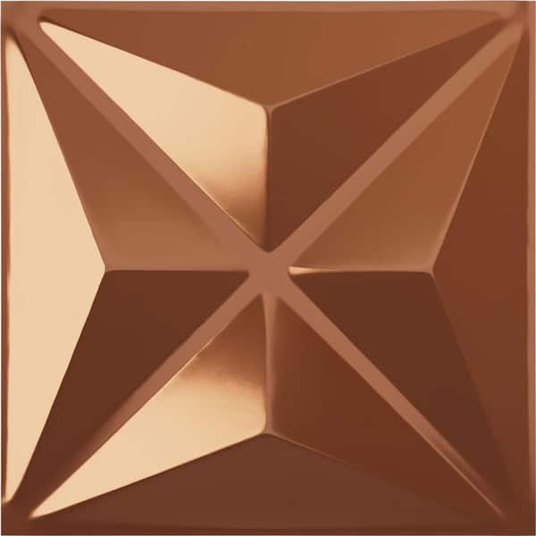 Ekena Millwork 19-5/8"W x 19-5/8"H Haven EnduraWall Decorative 3D Wall Panel, Copper (12-Pack for 32.04 Sq.Ft.)