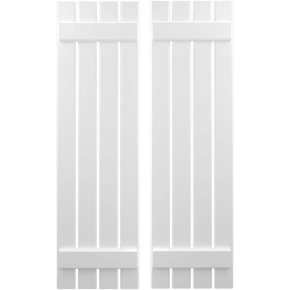 15-1/2 in. W x 37 in. H Americraft 4-Board Exterior Real Wood Spaced Board and Batten Shutters in White price history on PriceWatchPro