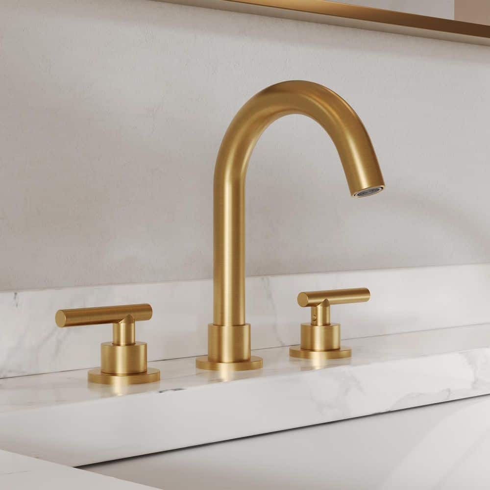 GRANDJOY 3-Hole 8 in. Widespread Double Handle Bathroom Sink