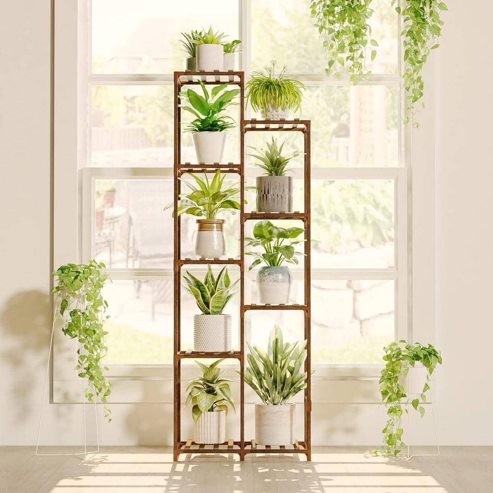 Plant Stand Indoor Plant Stands Wood Outdoor Tiered Plant Shelf for Multipl