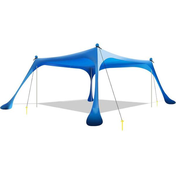 10 ft. x 10 ft. Beach Tent Pop Up Shade Canopy with UPF50+ Protection