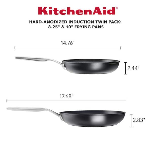 Kitchenaid Cookware Set, Hard-Anodized Induction, Nonstick, Matte Black