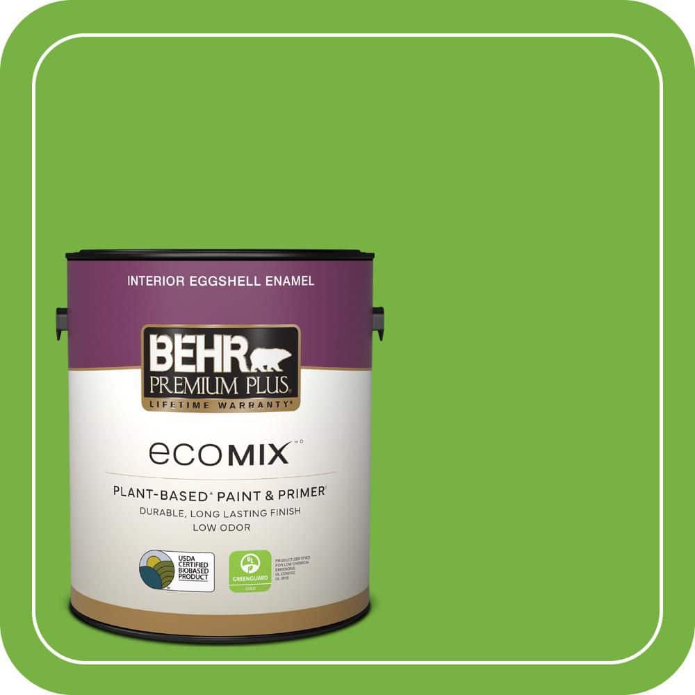 1 gal. #S-G-430 Sparkling Apple Eggshell Enamel EcoMix Plant-Based Interior Paint & Primer price history on PriceWatchPro