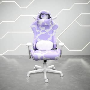 Cow Series TS85 Lavender Gaming Chair with Adjustable Arms