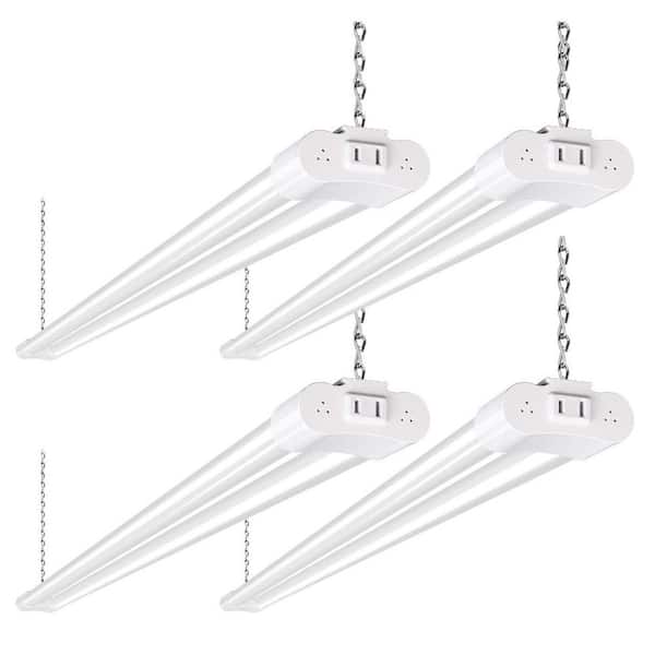 EKIEUDL 4400 Lumens 100277 Volt LED Corded Linkable Utility Shop Hanging Work Light with Power Cord for Garage and Warehouse